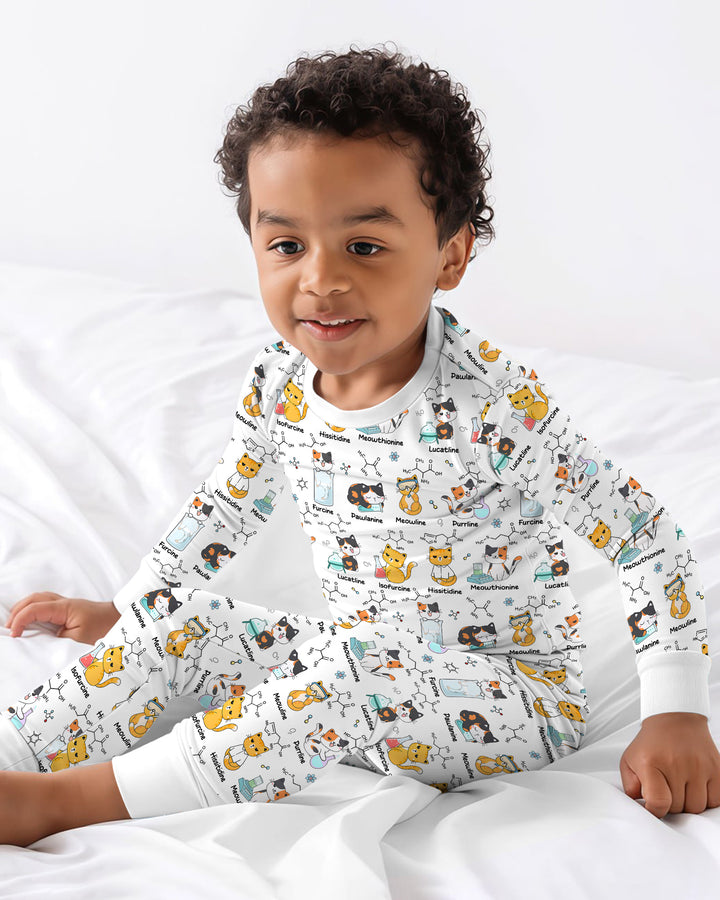 Biochemistry Cat Bamboo Two Piece Long Sleeve Pajama Set