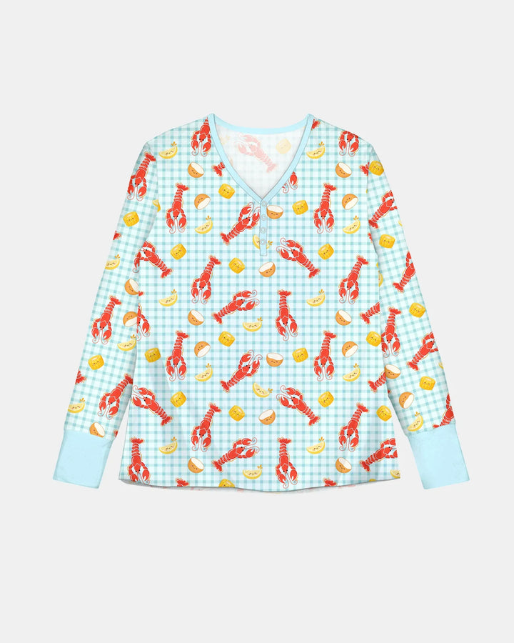 Preppy Crawfish Season Bamboo Women Pajama Set