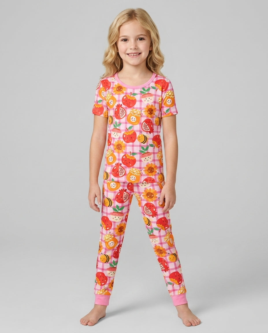 Sweet New Year Bamboo Two Piece Short Sleeve Pajama Set