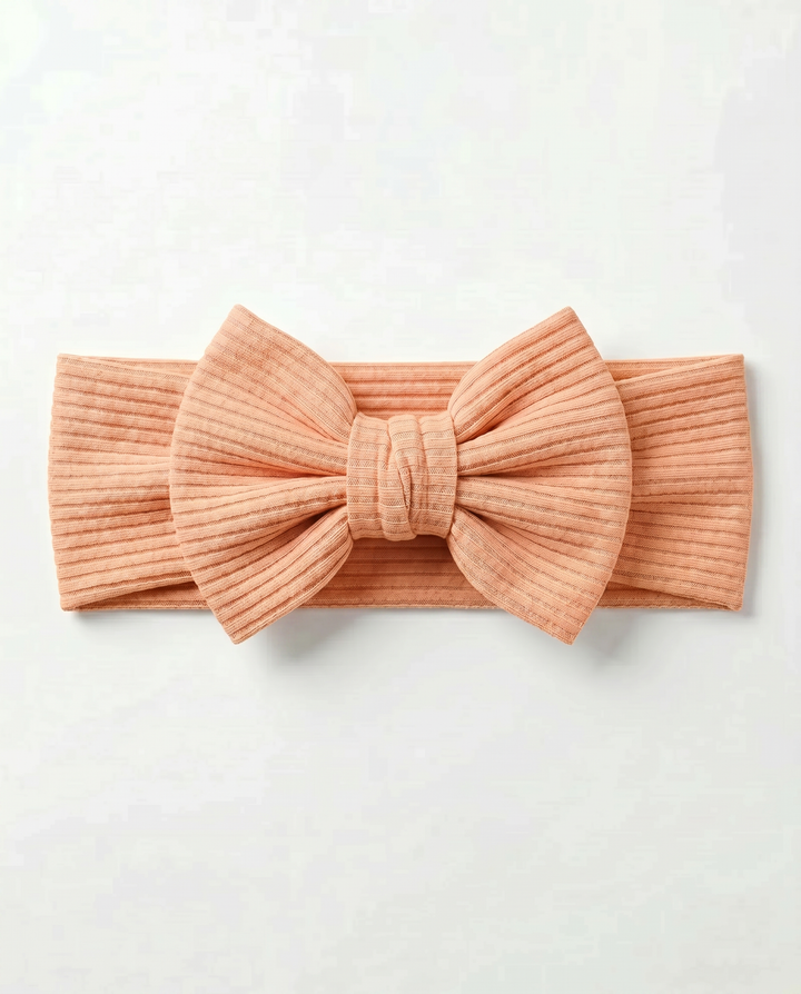 Ribbed Bamboo Luxe Bow Headband