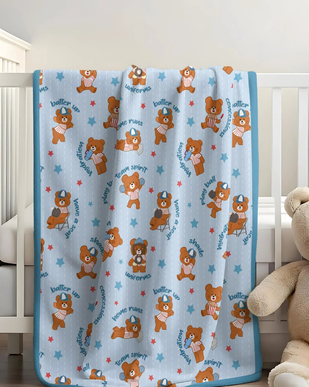 Born To Play Baseball Bamboo Blanket