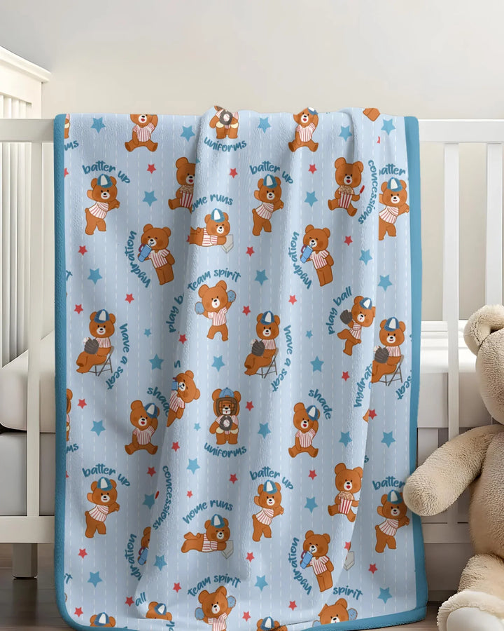 Born To Play Baseball Bamboo Blanket