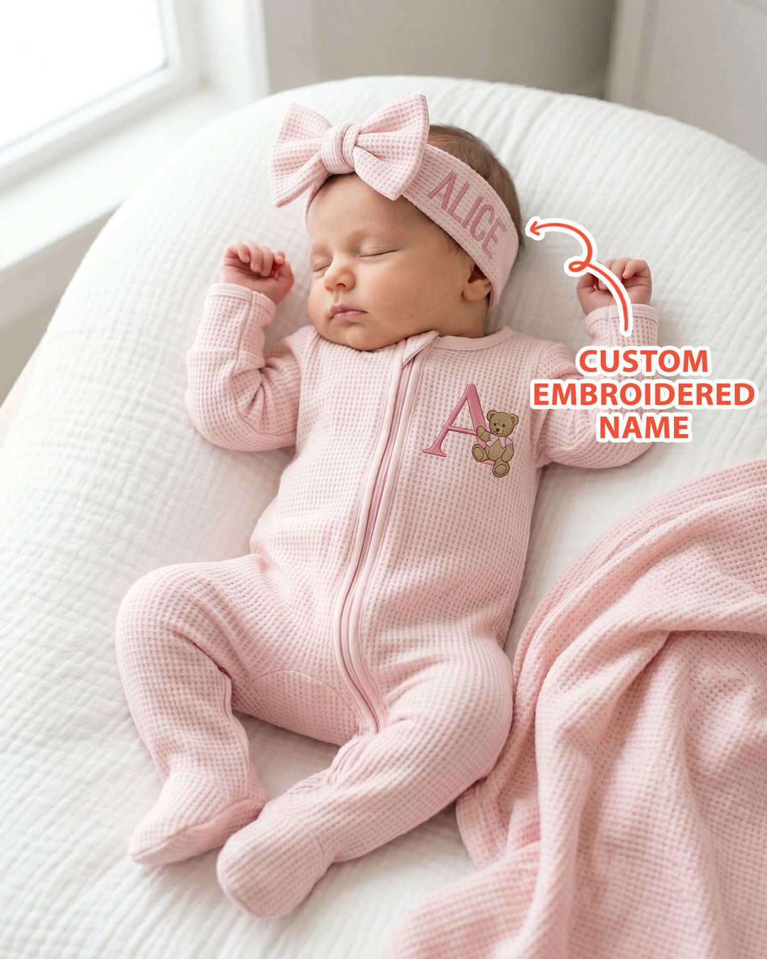 Gerippte Babykleidung mit individuellem Foto - Weich &amp; Skizzenhaft