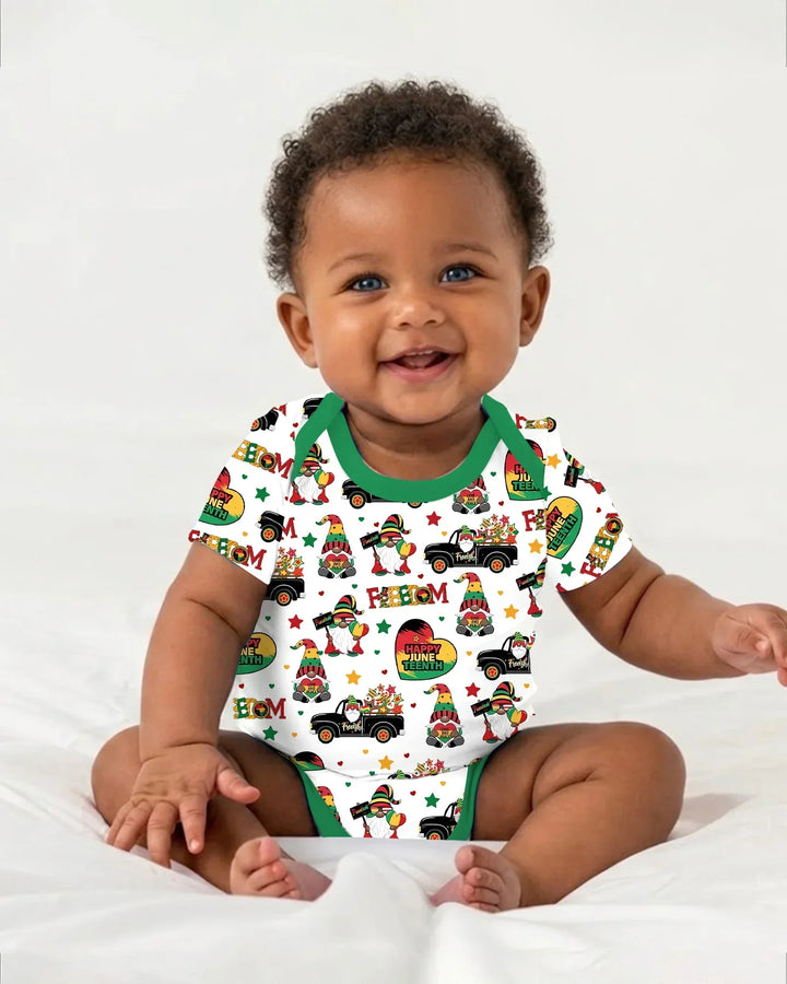 Gnome Happy Juneteenth Bamboo Bodysuit