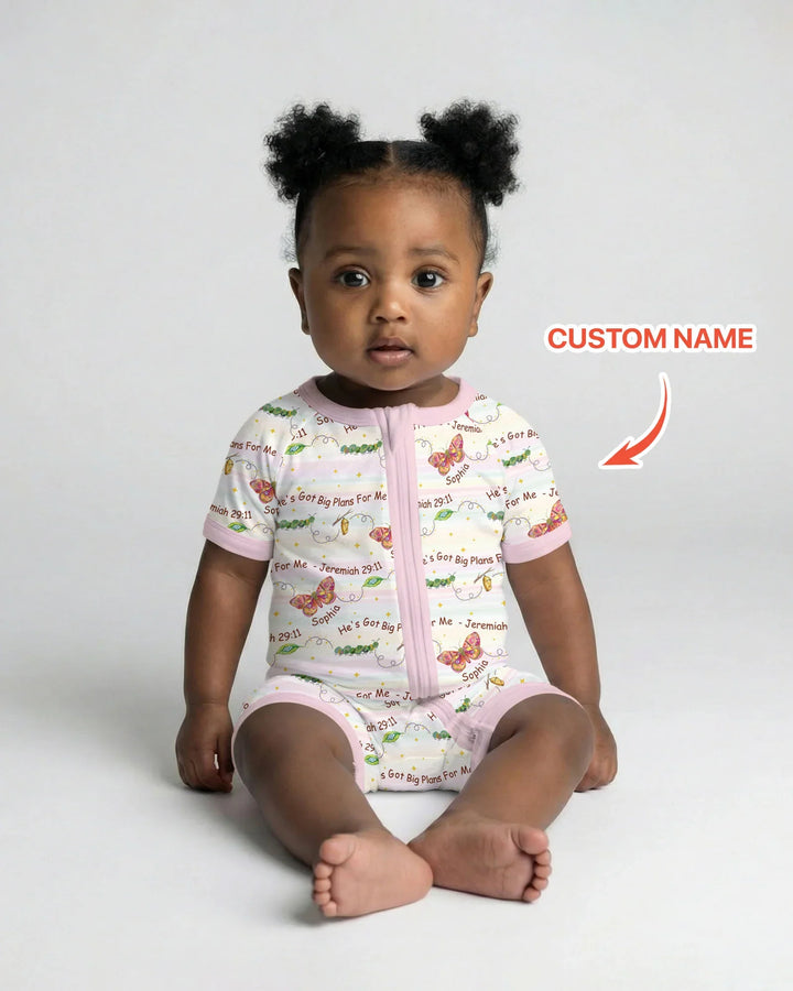 Custom Name He's Got Big Plans For Me Bamboo Shorty Zippy