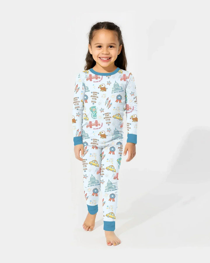 250 Years Of Freedom Two Piece Long Sleeve Pajama Set