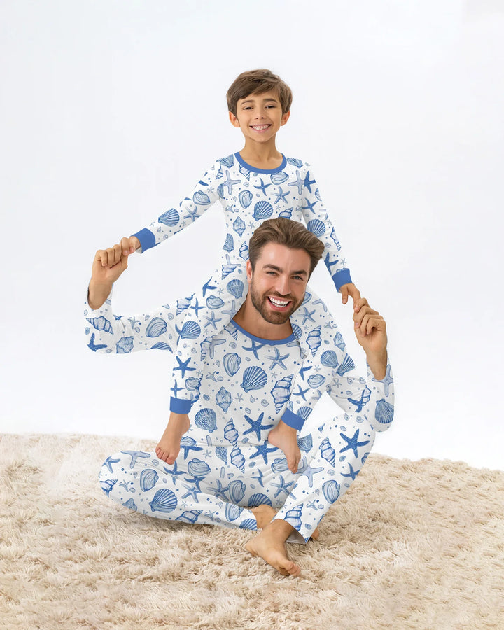 Coastal Charm Family Matching Bamboo Men's Pajama Set