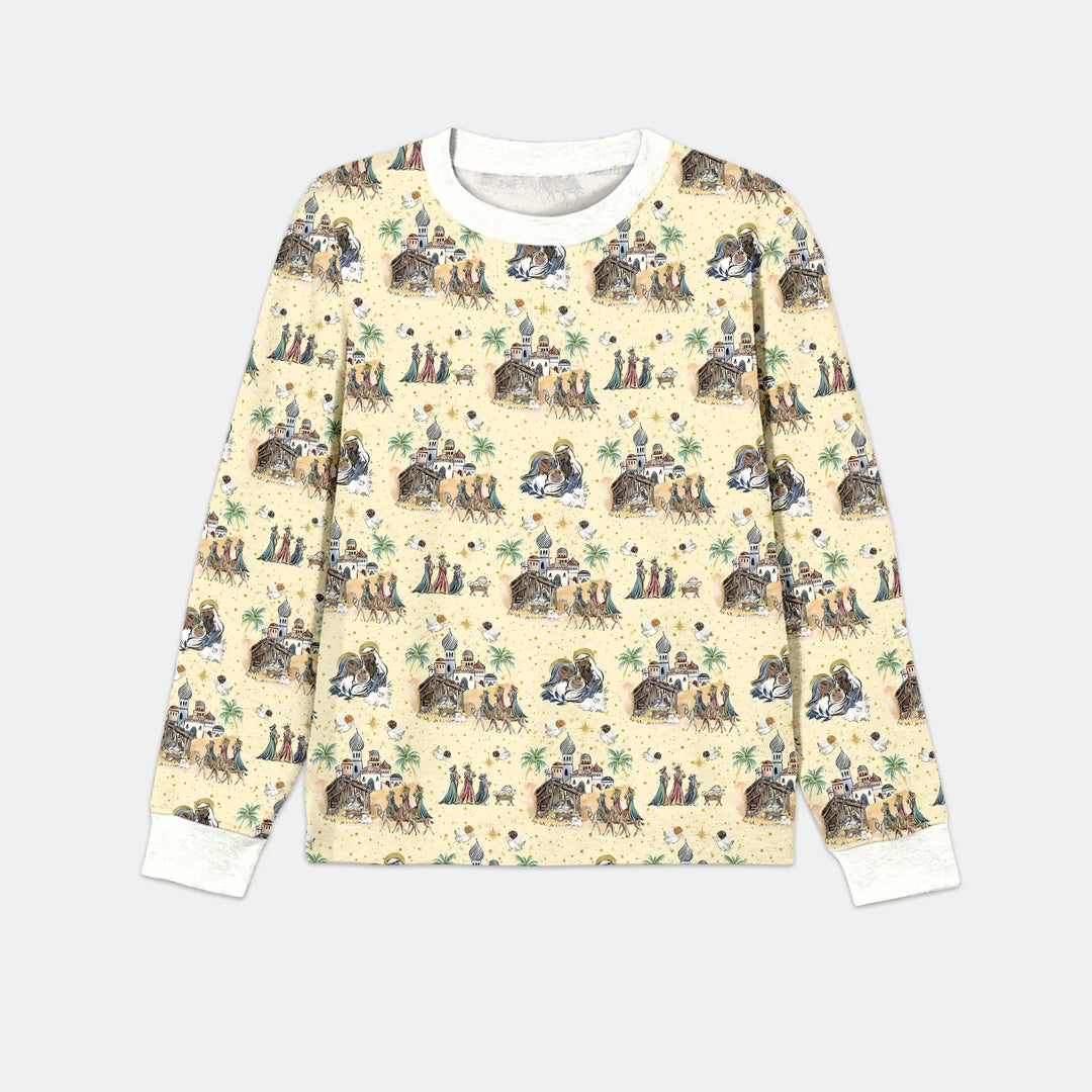 Nativity Christmas Family Matching Family Men's Pajama Set