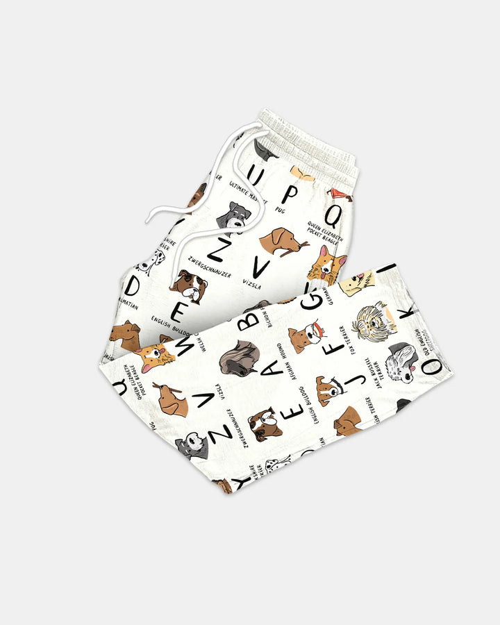 Funny Dogs Alphabet Men's Pajama Set