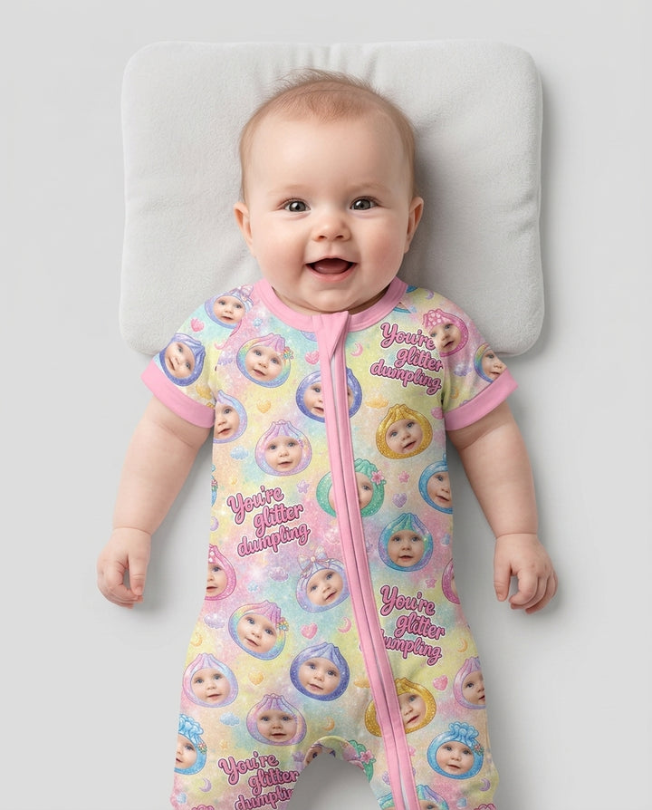 Plantilla PERSONALIZADA de Bambú Pijama Corto con Cremallera