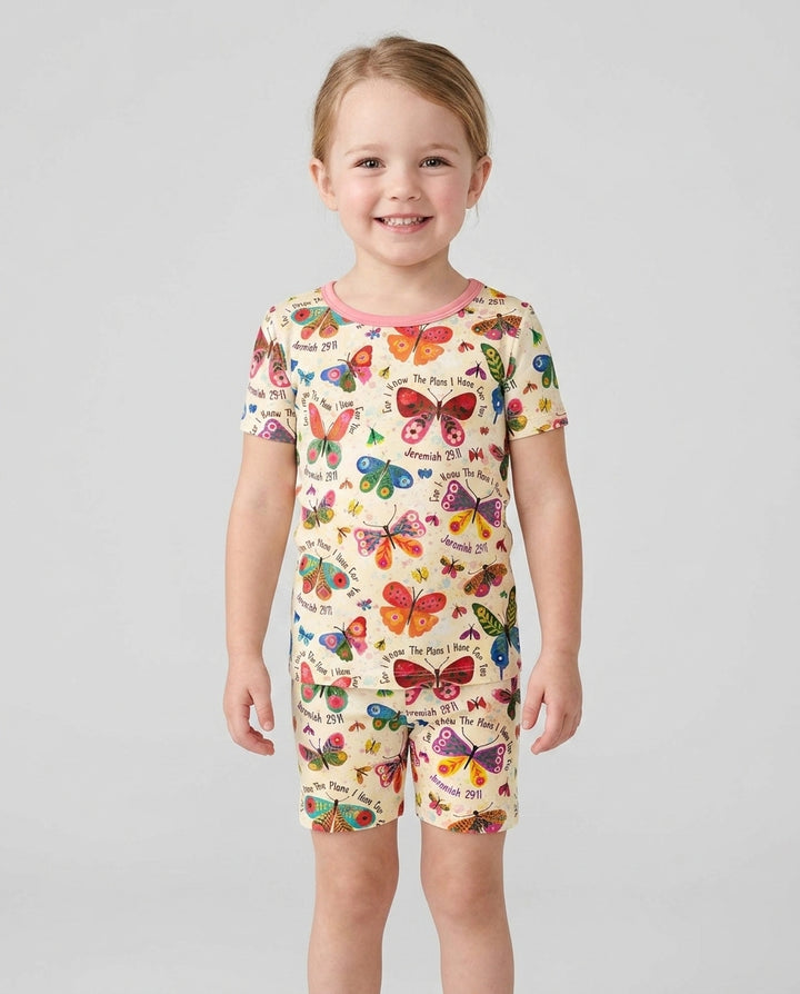 For I Know The Plans I Have For You Two Piece Short Sleeve Shorts Pajama Set