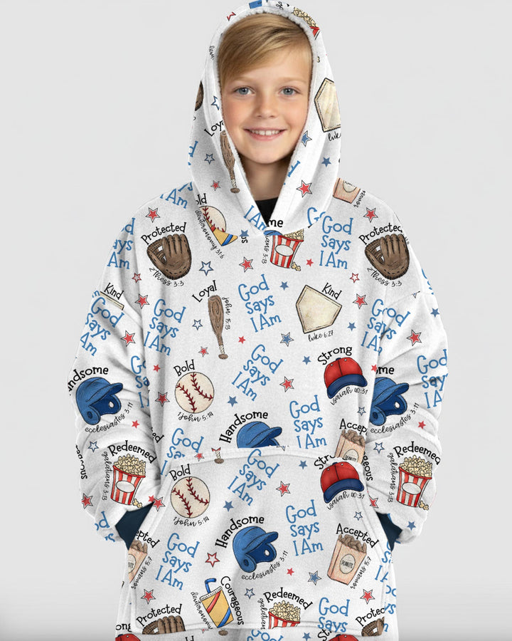 Christian Baseball Wearable Blanket Hoodie