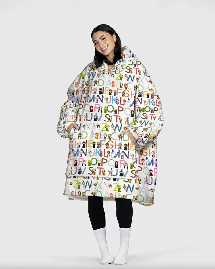 Saint ABCs Wearable Bamboo Blanket Hoodie