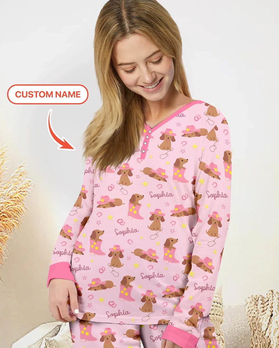 Howdy Dackel Pyjama-Set für Damen