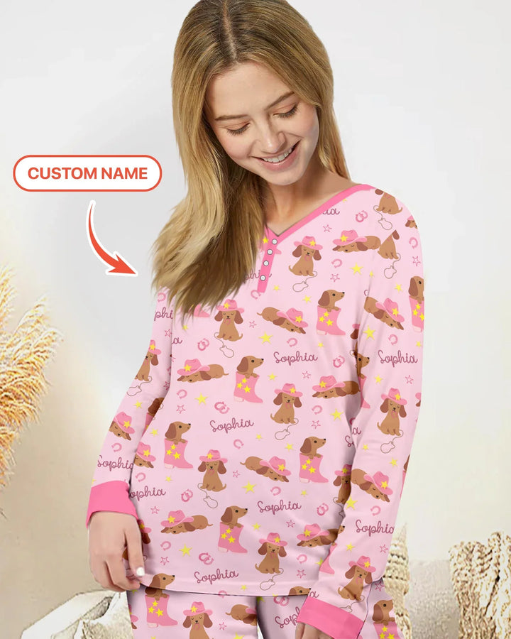 Howdy Dackel Pyjama-Set für Damen