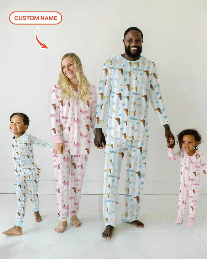 Custom Name Easter Dachshunds Family Matching Convertible Zippy