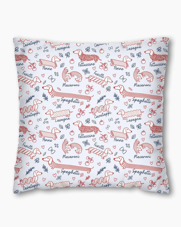 Funny Dachshund Pasta Pups Bamboo Pillow Case