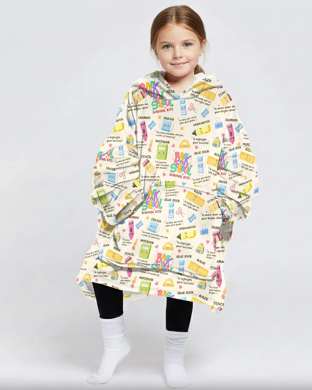 Back To School Survival Kit Bamboo Blanket Hoodie