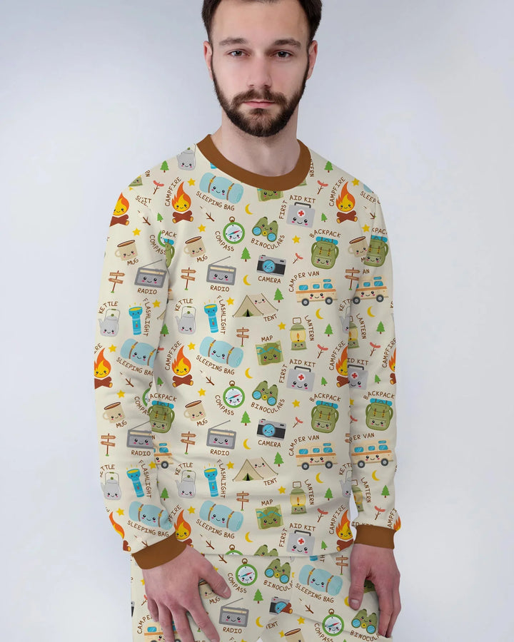Little Camp Adventure Family Matching Bamboo Men's Pajama Set