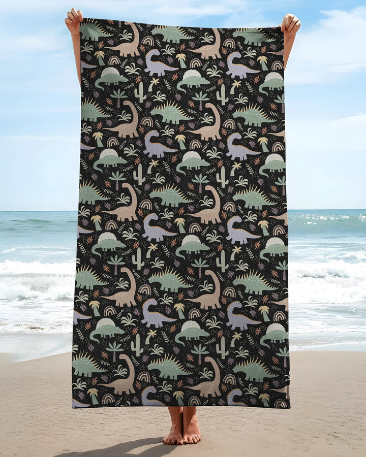 Marine Jurassic Dschungel Bambus Badeponcho