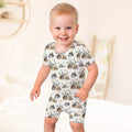 Conjunto de pijama de Navidad con estampado de Natividad para la familia, de bambú, dos piezas, manga corta y pantalón corto