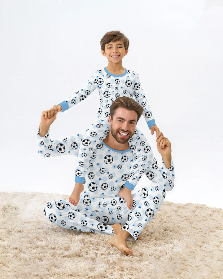 Goal Squad Family Matching Bamboo Two Piece Long Sleeve Pajama Set