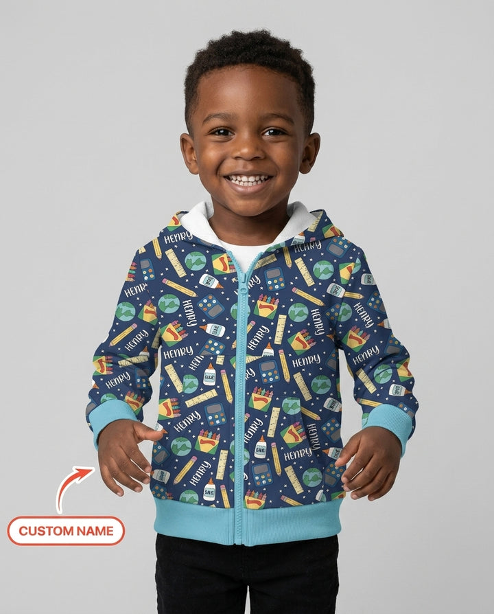 Sudadera con capucha y cremallera de bambú personalizada