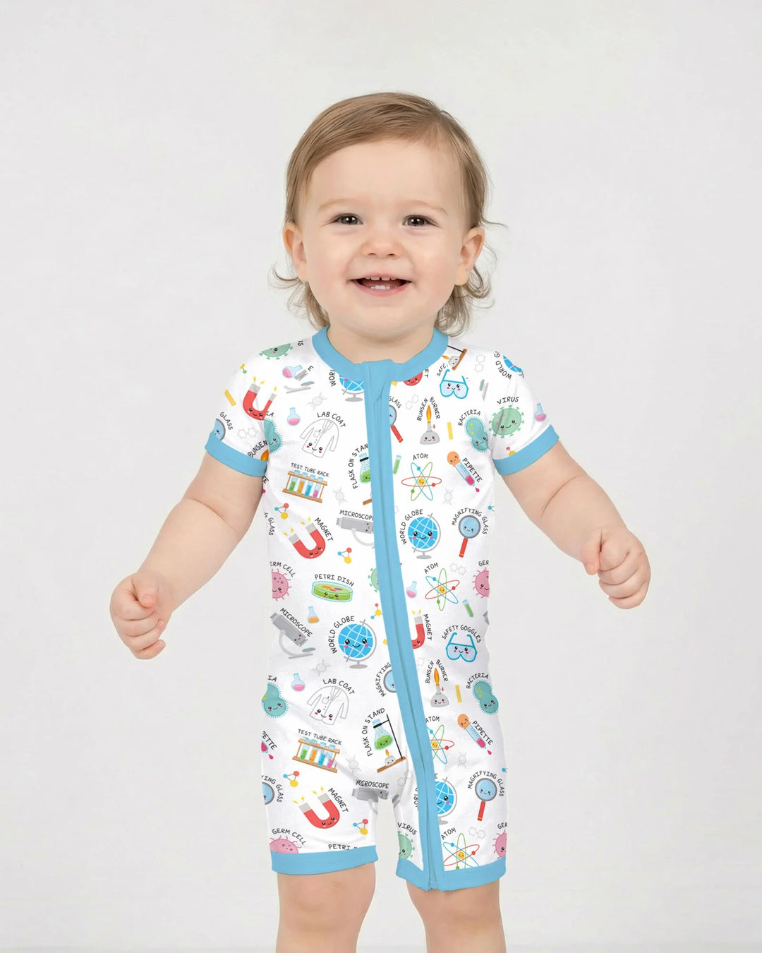 Science Fun Family Matching Bamboo Shorty Zippy