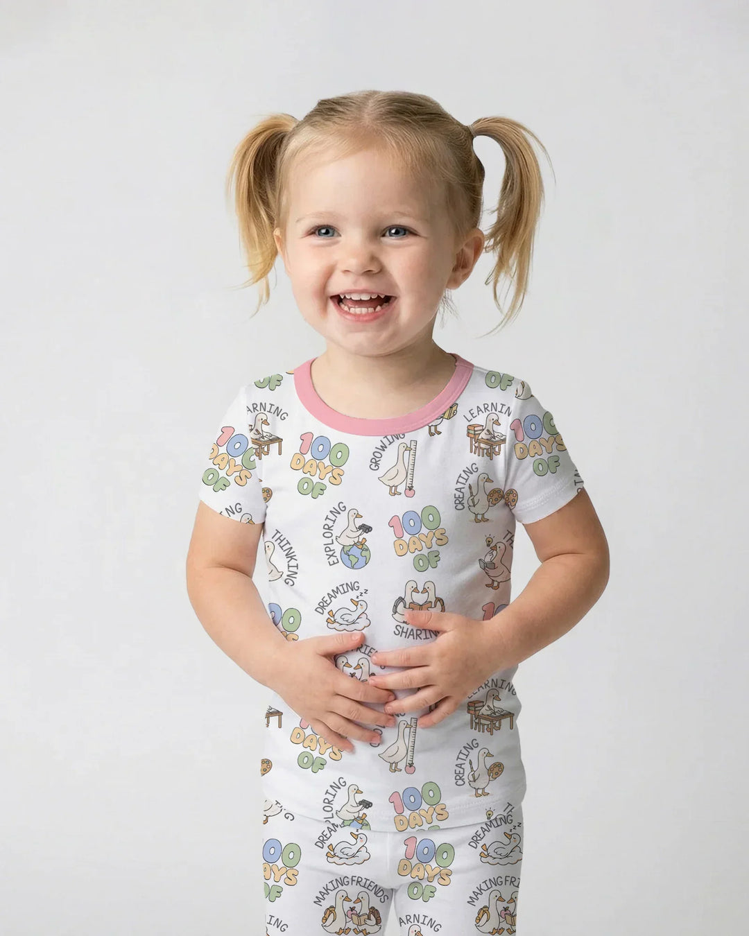 100 Days Of... Two Piece Short Sleeve Pajama Set