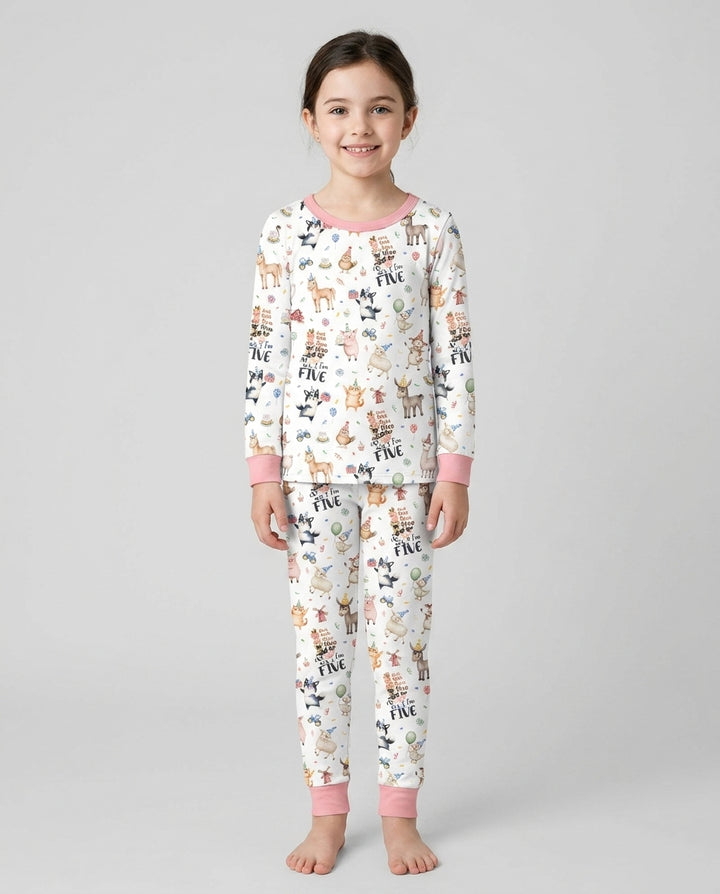 Conjunto de pijama de dos piezas de bambú con mangas largas, plantilla PERSONALIZADA