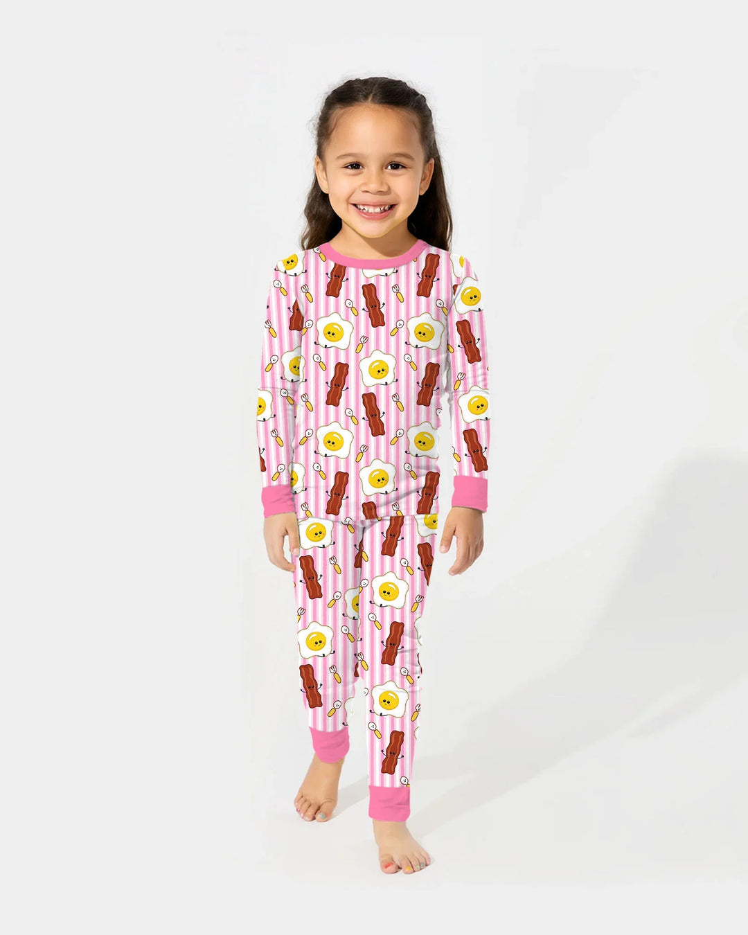 Conjunto de pijama de dos piezas de bambú de manga larga Breakfast Club