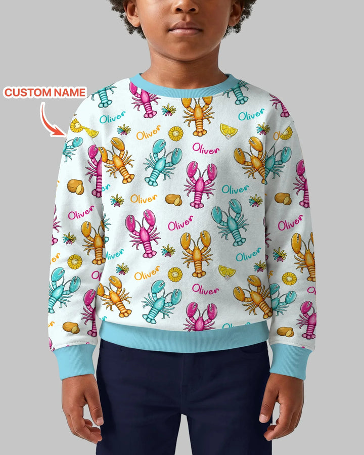 Custom Name Crawfish Crew Bamboo Crewneck Sweatshirt