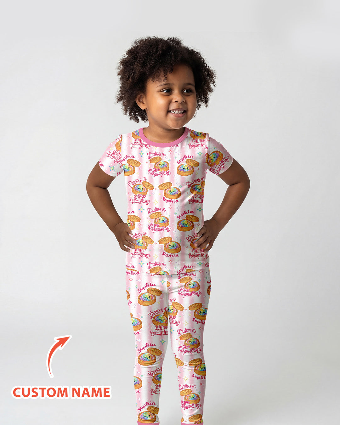 Conjunto de pijama de dos piezas de bambú de manga corta, plantilla personalizada