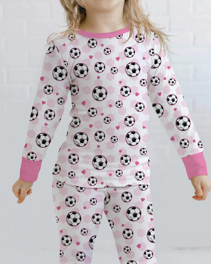 Goal Squad Family Matching Bamboo Two Piece Long Sleeve Pajama Set