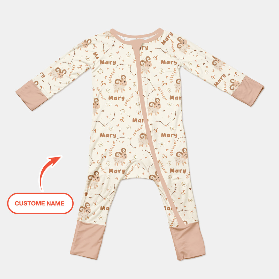 Bohemian Baby Zodiac Signs Custom Name Convertible Zippy