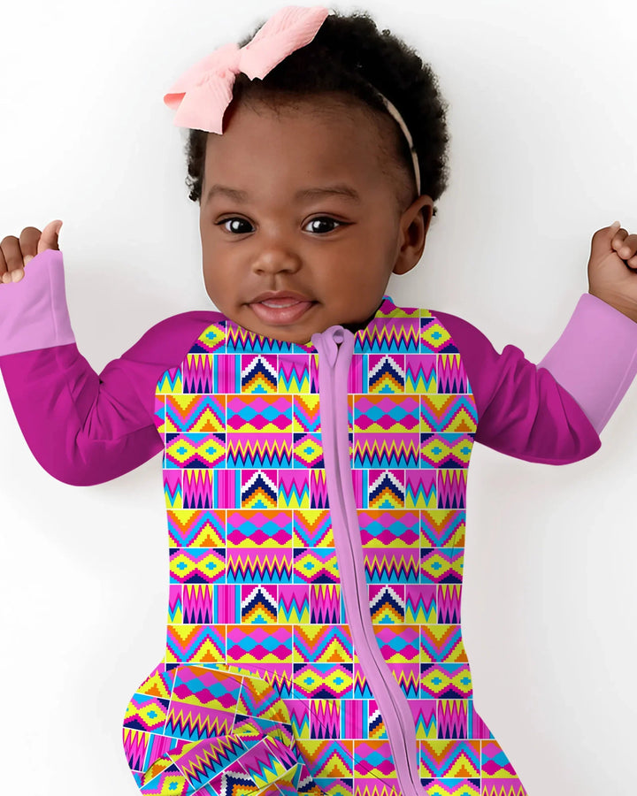Kente Vibes Family Matching Bamboo Convertible Zippy