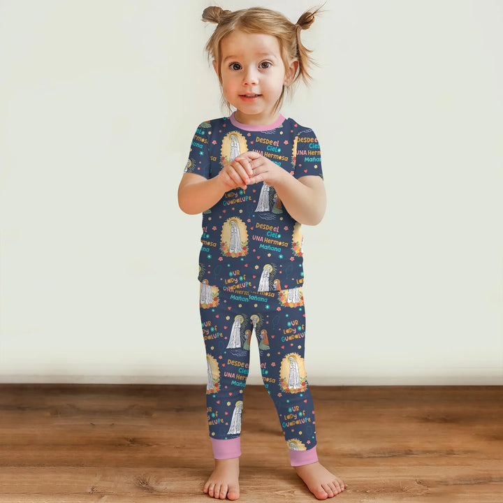 Maria Our Lady Of Guadalupe Two Piece Short Sleeve Pajama Set