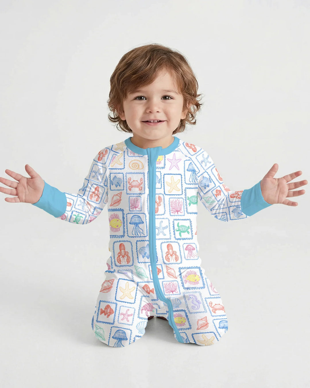 Coastal Treasures Family Matching Bamboo Convertible Zippy