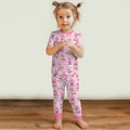 Happy Hanukkah Matching Family Two Piece Short Sleeve Pajama Set , Happy Hanukkah Matching Family Two Piece Short Sleeve Pajama Set - 12-18M / Girl