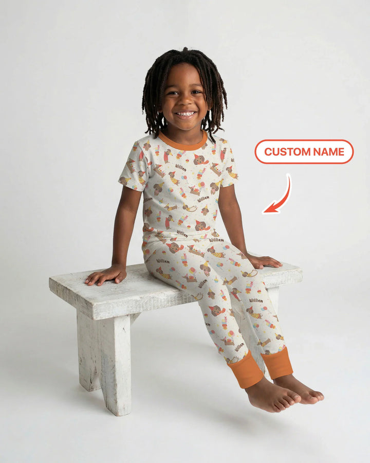 Zweiteiliges, kurzärmliges Pyjama-Set mit Marienkäfern