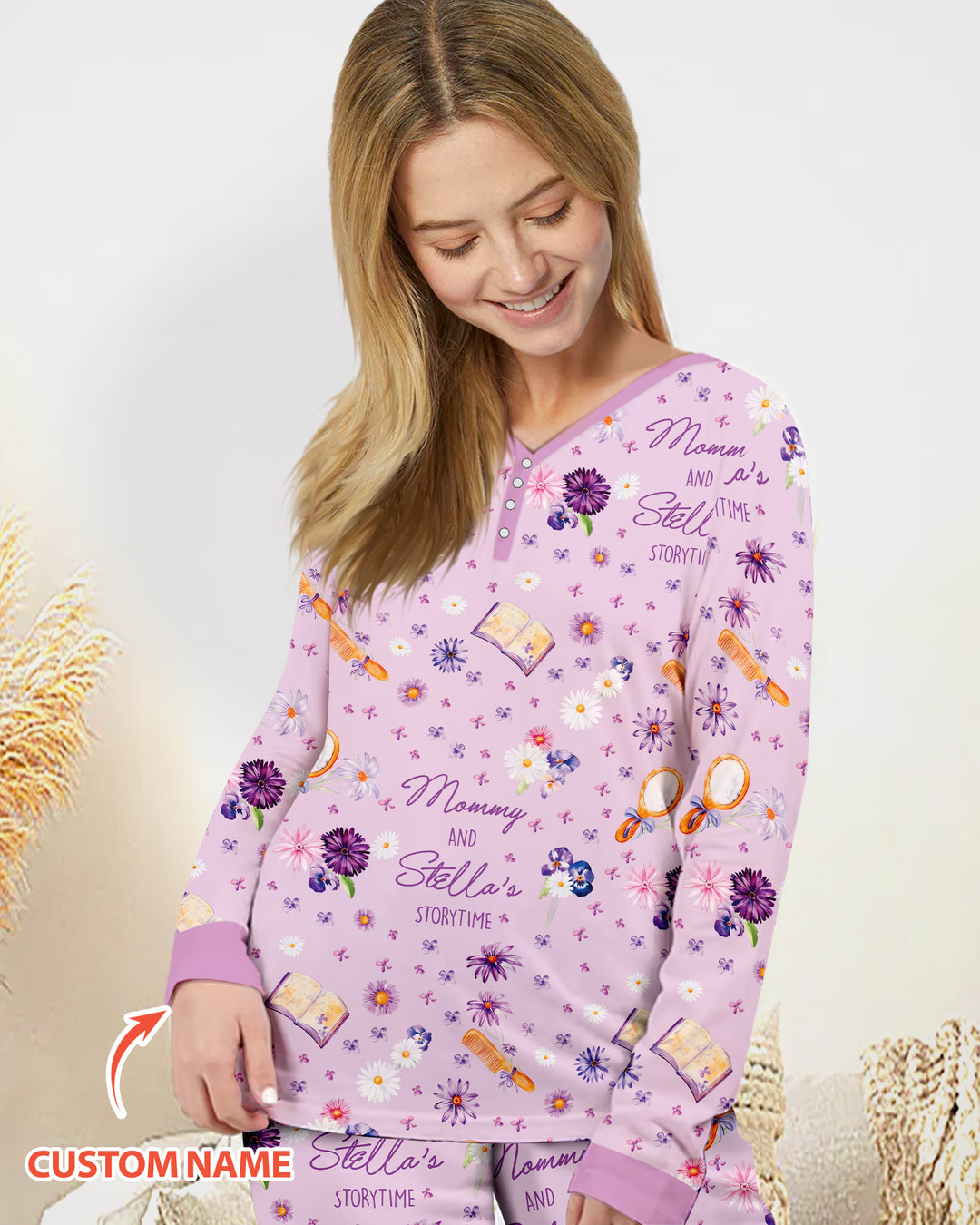 Mommy Daddy And Me Bedtime Story Family Matching Bamboo Women Pajama Set