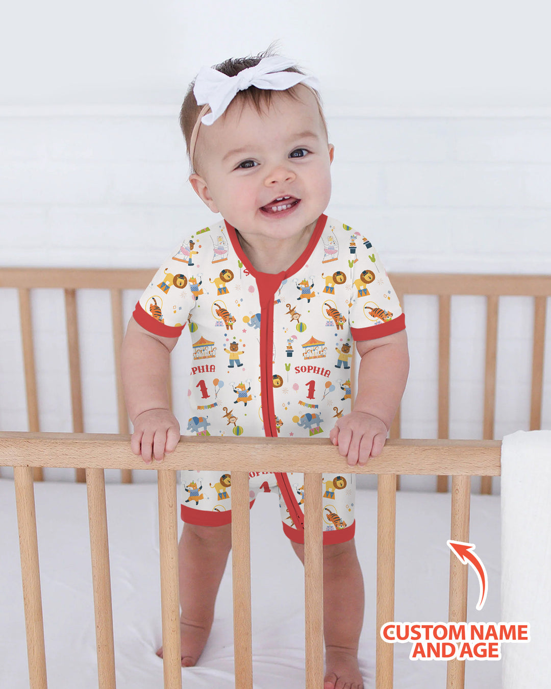 Plantilla PERSONALIZADA de Bambú Pijama Corto con Cremallera