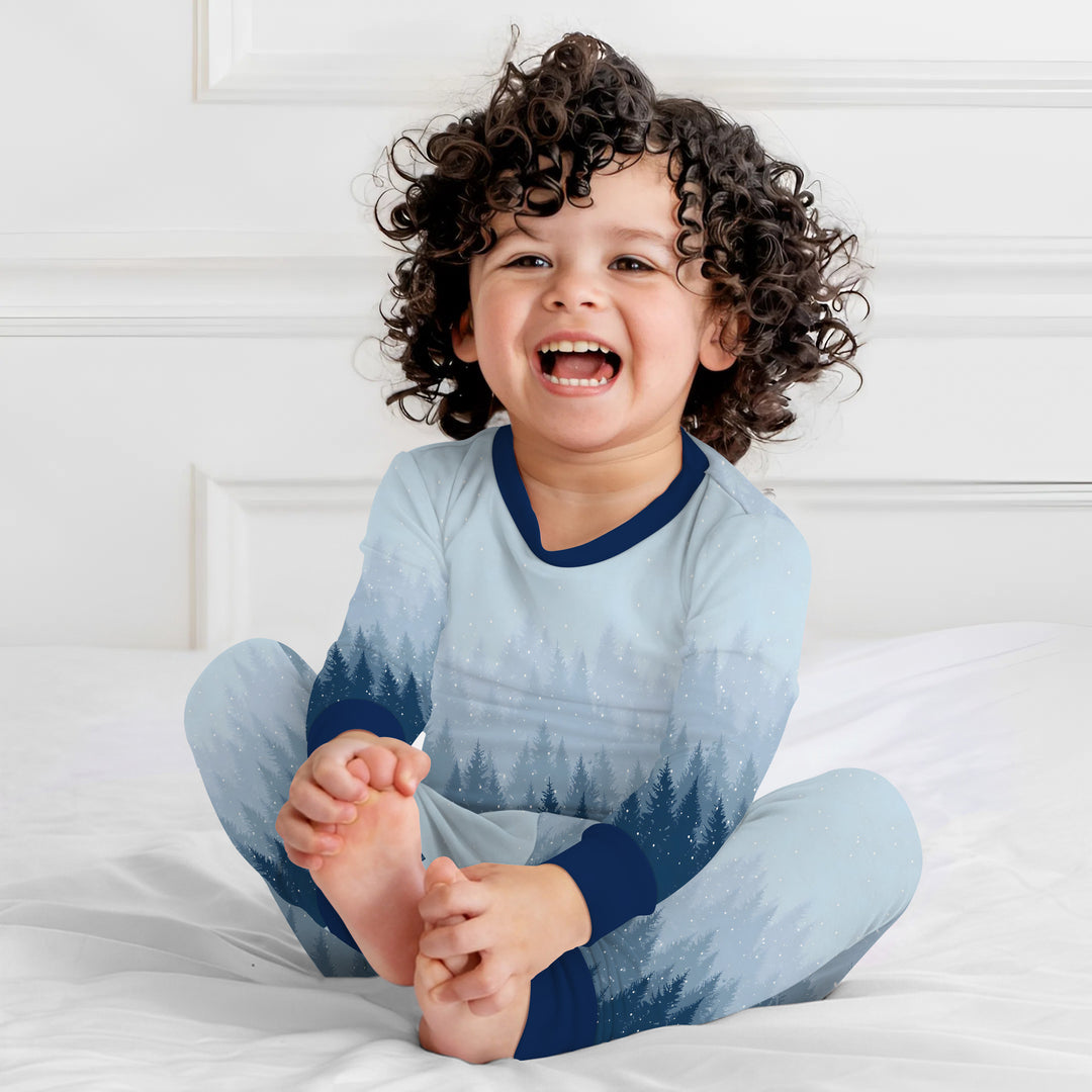 Winter Forest Two Piece Long Sleeve Pajama Set