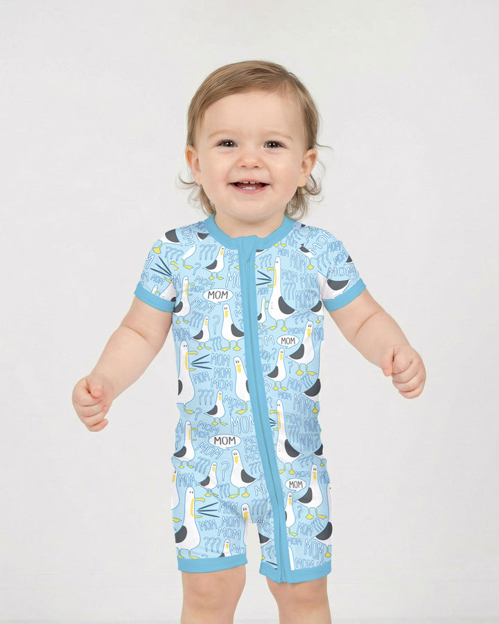 Funny Seagull MOM Shorty Zippy