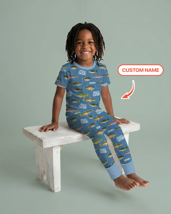 Zweiteiliges, kurzärmliges Pyjama-Set mit Marienkäfern