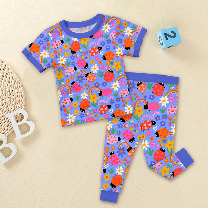 Lady Bugs Two Piece Short Sleeve Pajama Set
