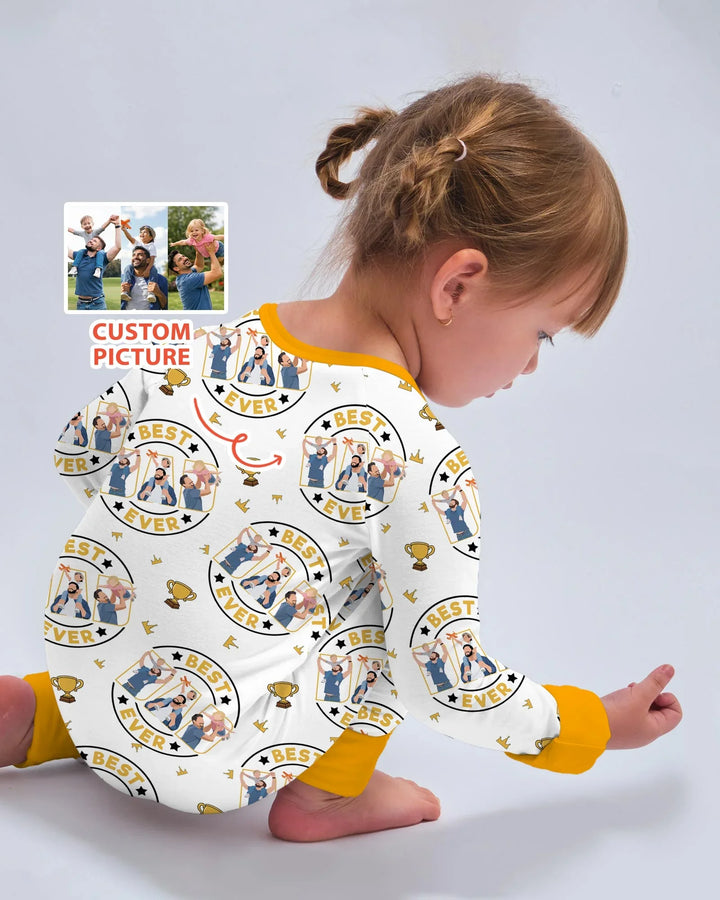 Personalized Family Matching Father's Day Embroidered Bamboo Convertible Zippy