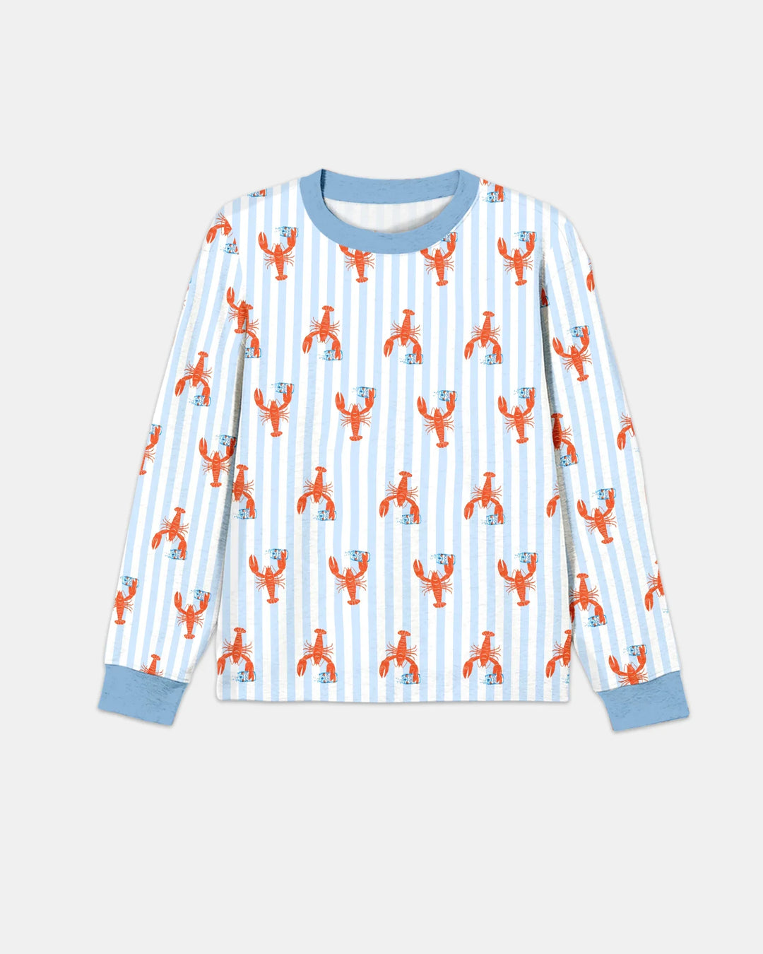 Conjunto de pijama de hombre de bambú con tema de temporada de cerveza de cangrejo de río