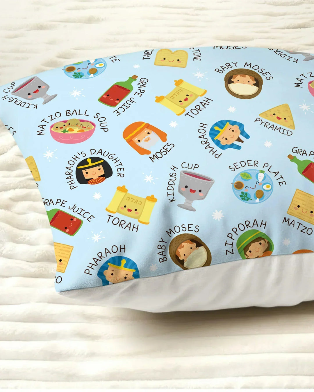 Cute Passover Characters Pillow Case