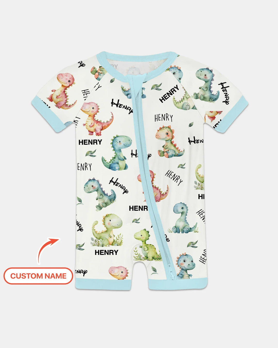 Dinosaur Custom Name Shorty Zippy